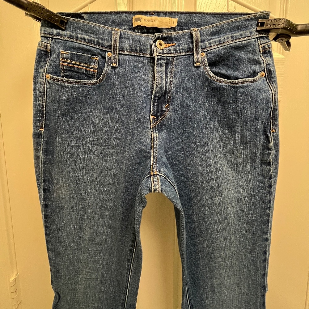 Women's Levi's 515 Embroidered Bootcut, WINE R TAG, 6 x 30.5L - Picture 4 of 14